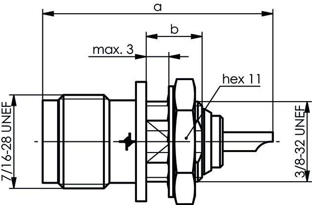 Telegärtner TNC-Einbaubuchse löt 50Ohm 100023801