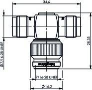 Telegärtner TNC-T-Stück (F-M-F) 50Ohm 100023829
