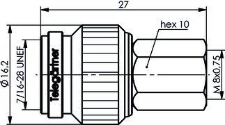 Telegärtner Adapter TNC-FME (M-M) 100023860