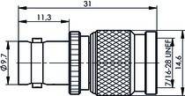Telegärtner Adapter BNC auf TNC Bu-Sti 100023875