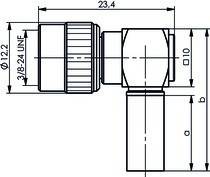 Telegärtner MiniUHF-Kabelwinkelstecker 100024355