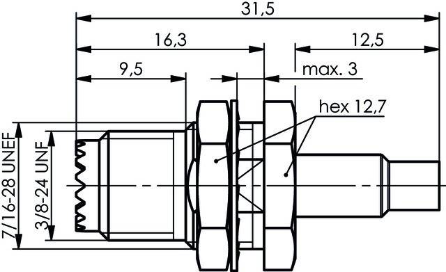 Telegärtner MiniUHF-Einbaubuchse 100024360