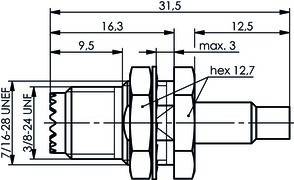 Telegärtner MiniUHF-Einbaubuchse 100024360
