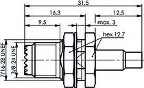 Telegärtner MiniUHF-Einbaubuchse 100024360