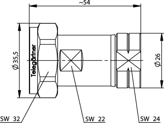 Telegärtner 7-16-Kabelstecker SIMFIX 100024408