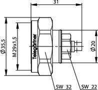 Telegärtner 7-16-Kabelstecker löt 100024421