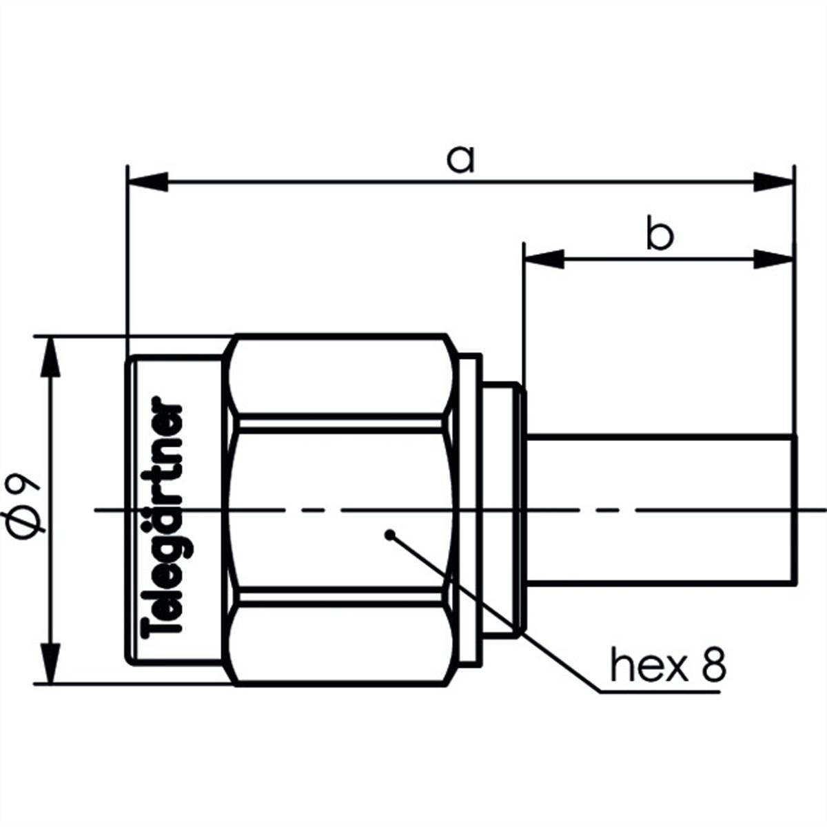TELEGÄRTNER SMA-Crimpstecker für RG-316/U vergoldet Löt-/Crimpanschluss
