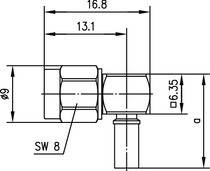 Telegärtner R-SMA-Winkelstecker 100024657
