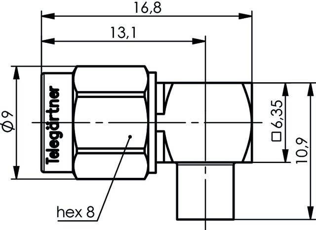 Telegärtner SMA-Kabelwinkelstecker AU 100024623