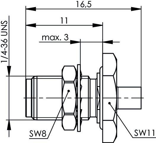 Telegärtner SMA-Kabeleinbaubuchse AU 100024675