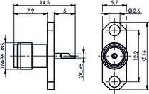 Telegärtner SMA-Flanschbuchse 2-Loch 100024677