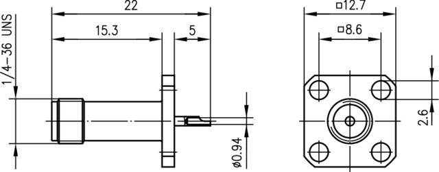 Telegärtner SMA-Einbaubuchse 100024680
