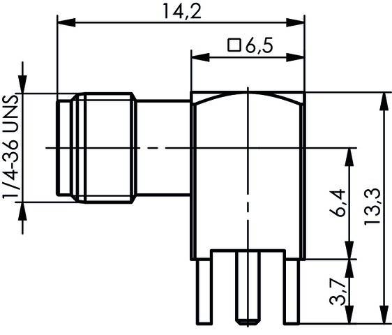 Telegärtner SMA-Winkelbuchse löt 100024684