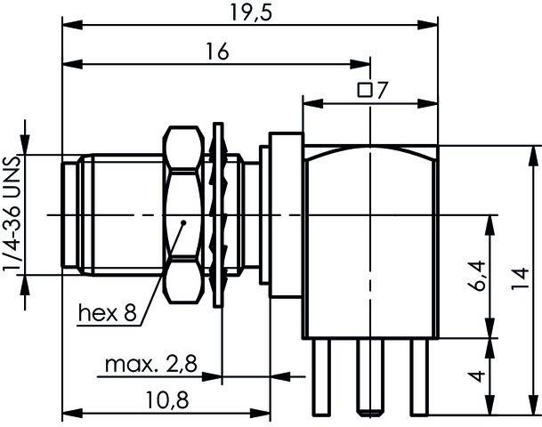 Telegärtner SMA-Winkeleinbaubuchse 100024685