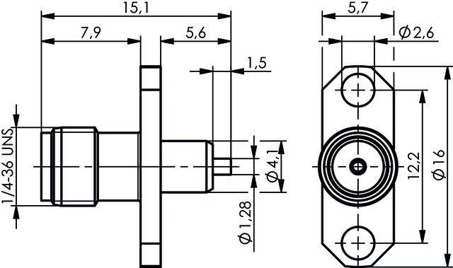 Telegärtner SMA-Einbaubuchse 100024703
