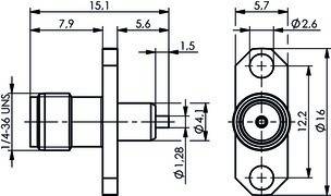Telegärtner SMA-Einbaubuchse 100024703