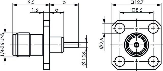 Telegärtner SMA-Einbaubuchse 50Ohm AU 100024702