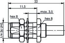 Telegärtner SMA-Kabeleinbaubuchse cr 100024706