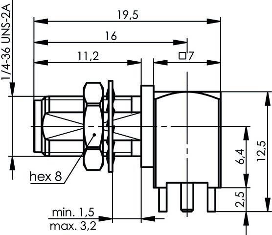 Telegärtner SMA-Winkeleinbaubuchse Au 100024711