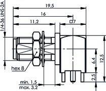 Telegärtner SMA-Winkeleinbaubuchse Au 100024711