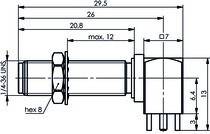Telegärtner SMA-Winkeleinbaubuchse Au 100024718