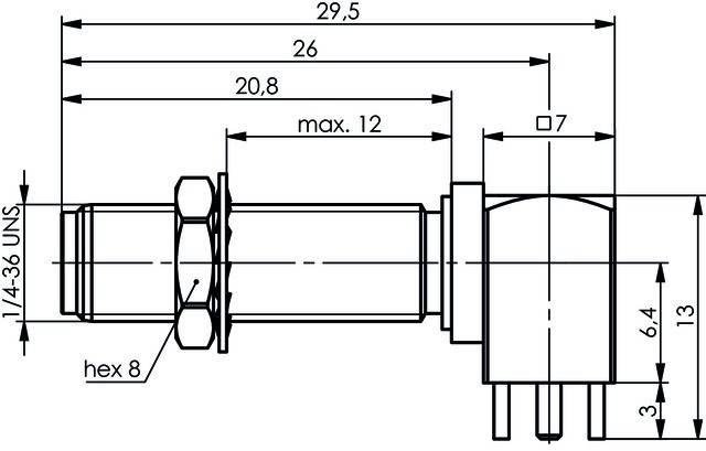 Telegärtner SMA-Winkeleinbaubuchse Au 100024718