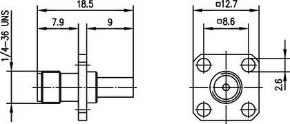 Telegärtner SMA-Einbaubuchse 100024721