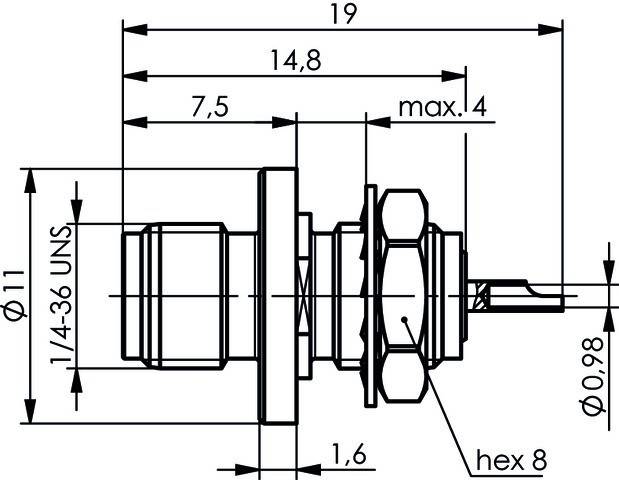 Telegärtner SMA-Einbaubuchse AU 50Ohm 100024726