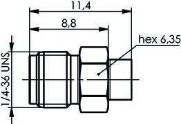 Telegärtner SMA-Kabelbuchse 50Ohm AU 100024730