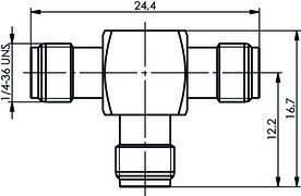 Telegärtner SMA-T-Stück (F-F-F) AU 100024805