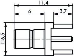 Telegärtner SMB-Anbaustecker AU 100024844
