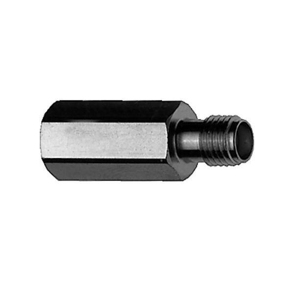 Eine metallische sechseckige Kupplungsmutter mit Gewindeende, die in Hardwarebaugruppen zum Verbinden von zwei Komponenten verwendet wird.