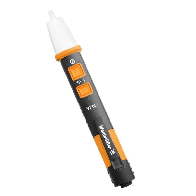 Ein Spannungsprüfer mit orangen Tasten und Kappe, beschriftet mit 'Yoctul'. Wird zur Erkennung elektrischer Stromstärke in Kabeln oder Geräten verwendet.