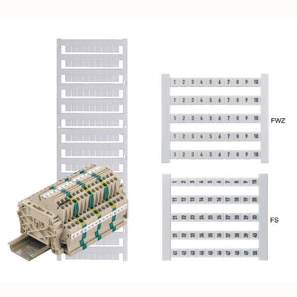 Weidmüller DEK 5 FWZ L1-PE Klemmen- markierer Karte 5x5mm ws 0354361187 (Inhalt 50 Stück)