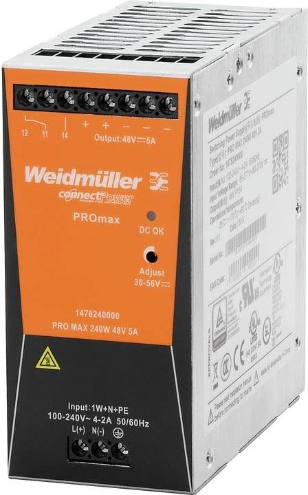 Weidmüller Stromversorgung PRO MAX 240W 48V 5A