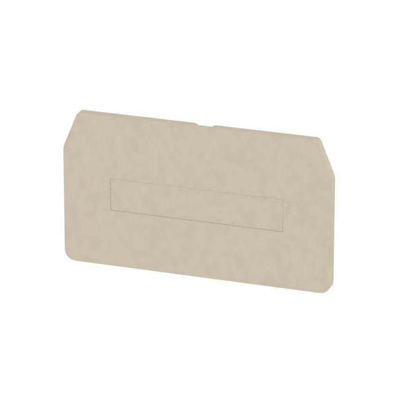 Eine beige Manilamappe mit einem rechteckigen Beschriftungsfeld in der Mitte.