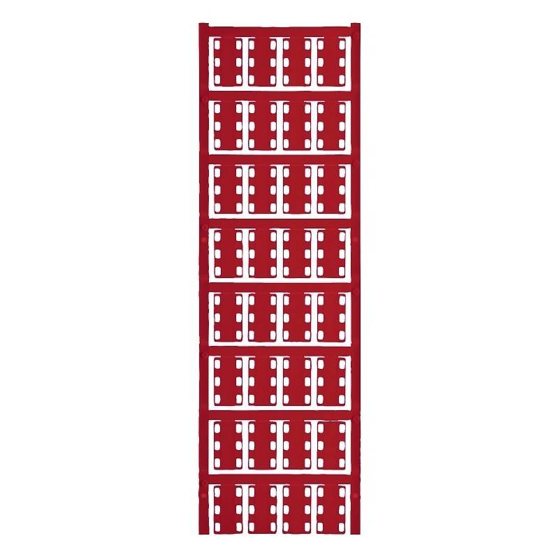 Ein vertikaler roter Plastikhalter mit mehreren Reihen von Schlitzen zum Aufbewahren von kleinen Gegenständen oder Werkzeugen, der für Organisation und leichte Erreichbarkeit konzipiert ist.