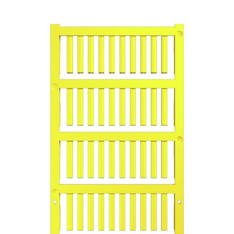 Ein gelbes Kunststoffpaneel mit gitterartiger Struktur und vertikalen Lamellen, das wahrscheinlich als Schutzabdeckung oder Lüftungselement dient.