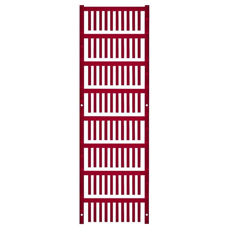 Ein roter Metall-Weinständer mit mehreren horizontalen Stangen und vertikalen Schlitzen, der darauf ausgelegt ist, Weinflaschen sicher in vertikaler Anordnung zu halten.