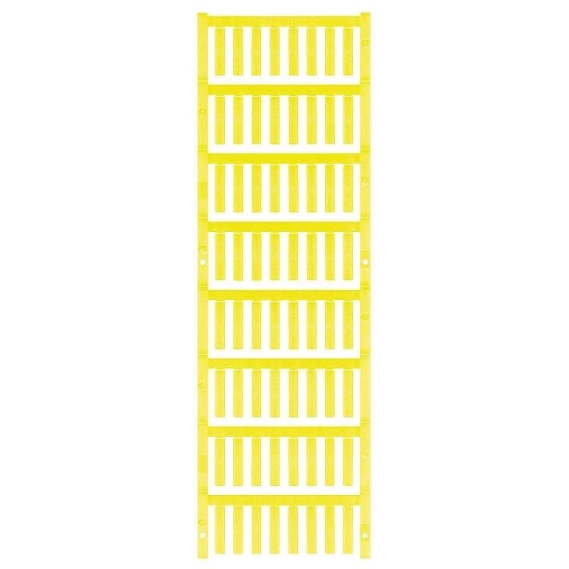 Eine vertikale gelbe Leiter mit gleichmäßig verteilten Sprossen.