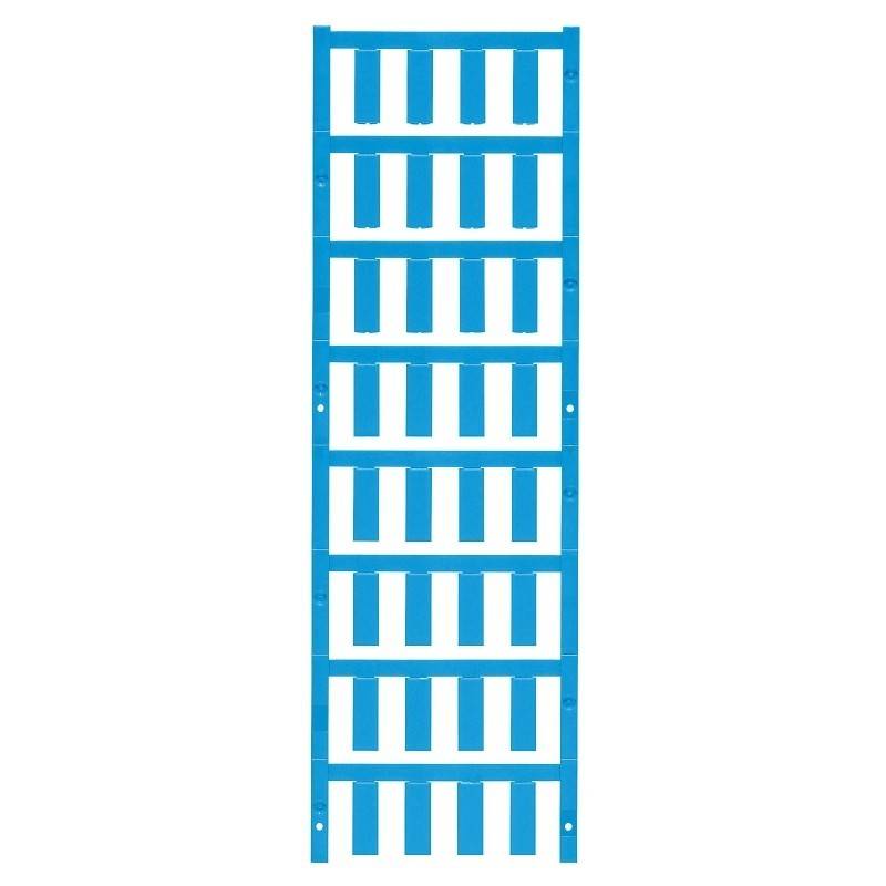 Eine blaue vertikale Leiter mit gleichmäßig angeordneten Sprossen.