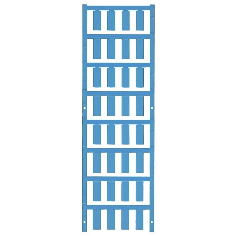 Ein blaues, vertikales Sortierregal mit mehreren Fächern, das zum Organisieren von Gegenständen oder Dokumenten entwickelt wurde.