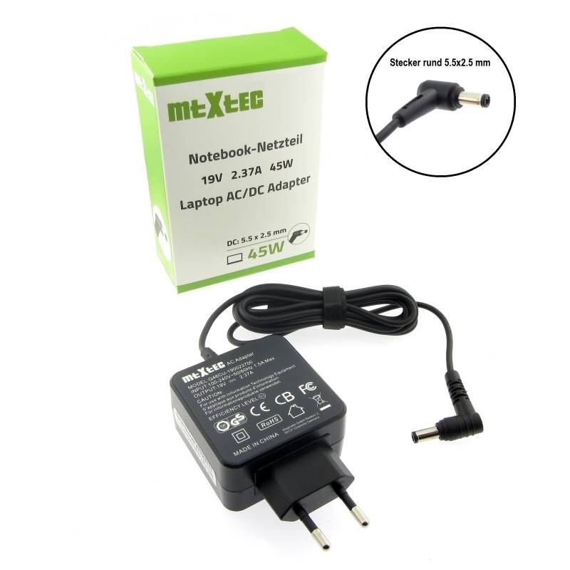 Netzteil für ASUS ADP-45BW B mit Stecker 5.5x2.5mm, 19V, 2.37A Stecker 5.5 x 2.5 mm rund