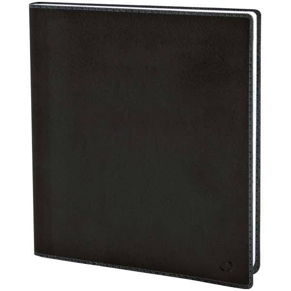 Buchkalender Executif 16x16cm Toscana schwarz 2024
