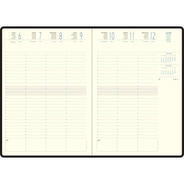 Bürokalender Time 29 A4 Volga A4 schwarz 2026