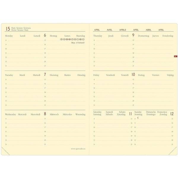 Kalender Horizontal 15 10x15cm Horizontal blau 2027
