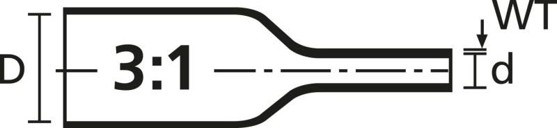 HellermannTyton Warmschrumpfschlauch Tredux-6/2-GNYE