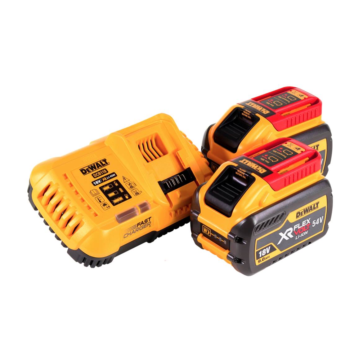 DeWalt DCB 118 X2 FlexVolt 54 V / 18 V Starter Set + 2x Akku 9,0 Ah