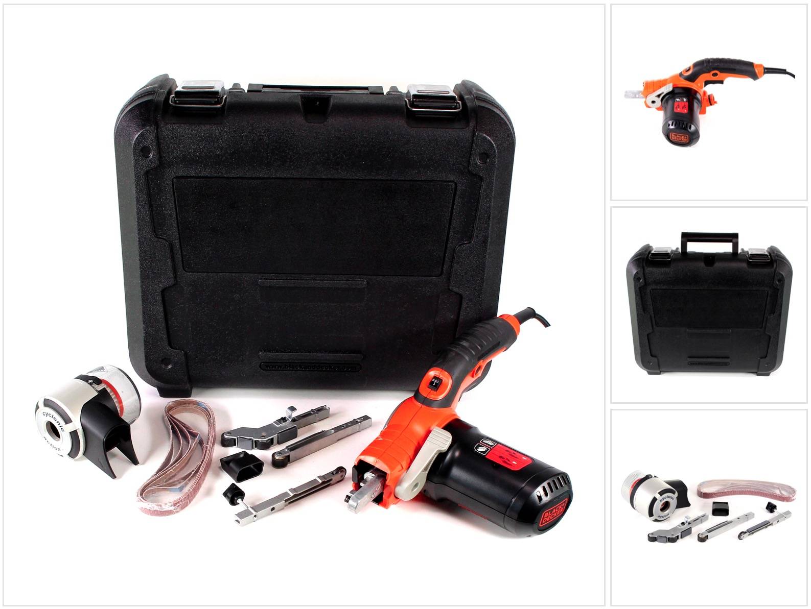 Black & Decker KA902EK Hand Bandschleifer Feile 400 Watt 13 mm mit Drehzahlregulierung