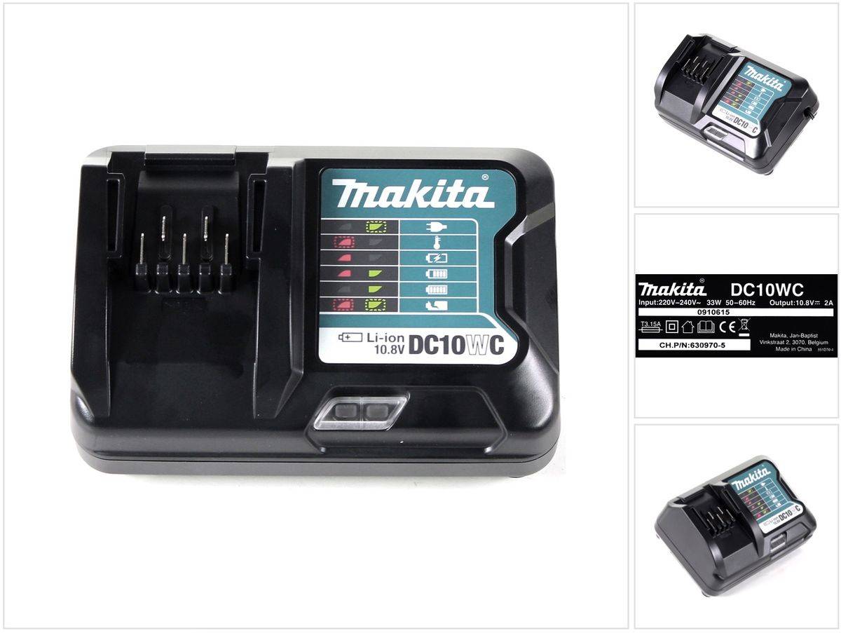 Makita DC 10 WC 10,8 V Ladegerät für Li-Ion Akkus ( 197334-1 )